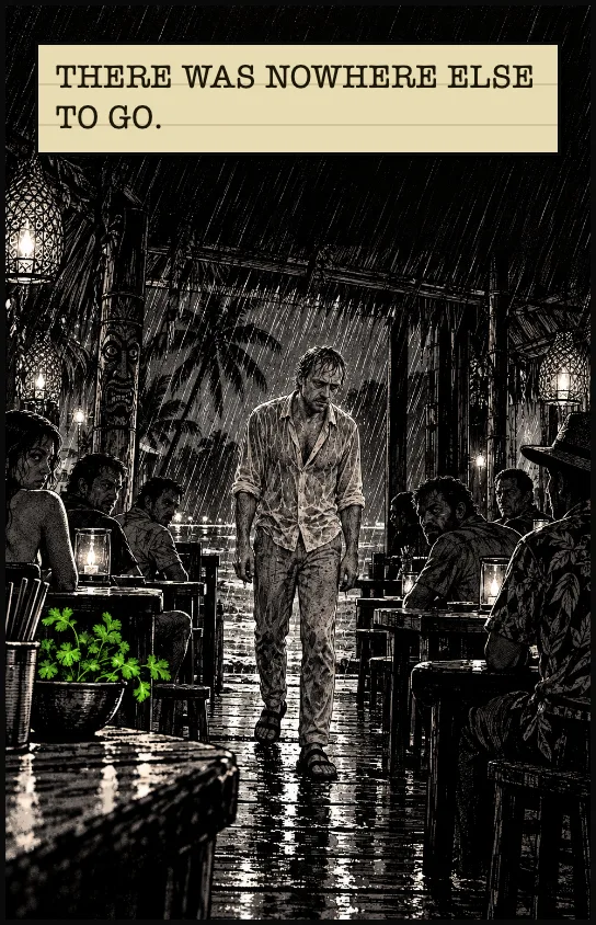 Jonas walks back in. Every diner turns to watch. THERE WAS NOWHERE ELSE TO GO.